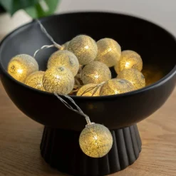Atmosphera Guirlandes, Boîtes Lumineuses|Guirlandes*Guirlande LED 16 boules, pile Blanc