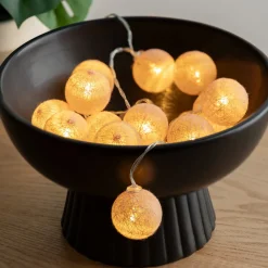 Atmosphera Guirlandes, Boîtes Lumineuses|Guirlandes*Guirlande LED 16 boules, pile Blanc