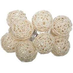 Atmosphera Guirlandes, Boîtes Lumineuses|Guirlandes*Guirlande LED 10 boules, pile Blanc