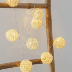 Atmosphera Guirlandes, Boîtes Lumineuses|Guirlandes*Guirlande LED 10 boules, pile Blanc
