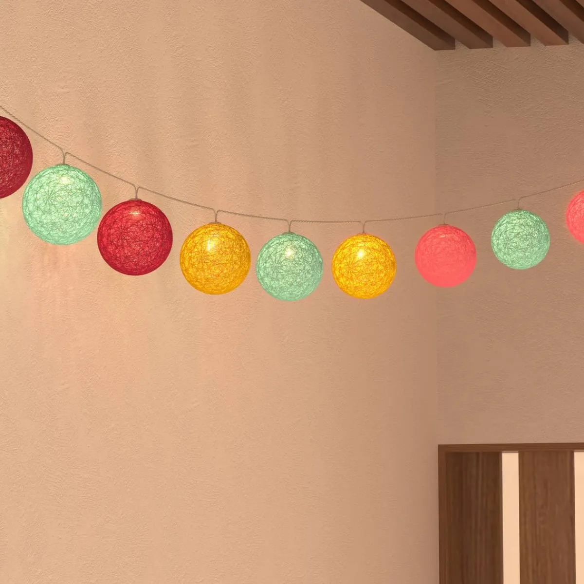 Atmosphera Lampes Solaires|Guirlandes*Guirlande lumineuse d'extérieur solaire Ambredroit