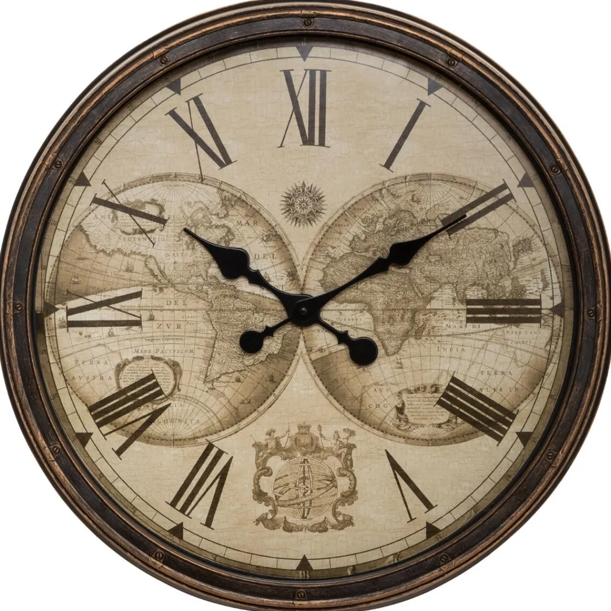 Atmosphera Horloges*Horloge monde "Tomy" Blanc