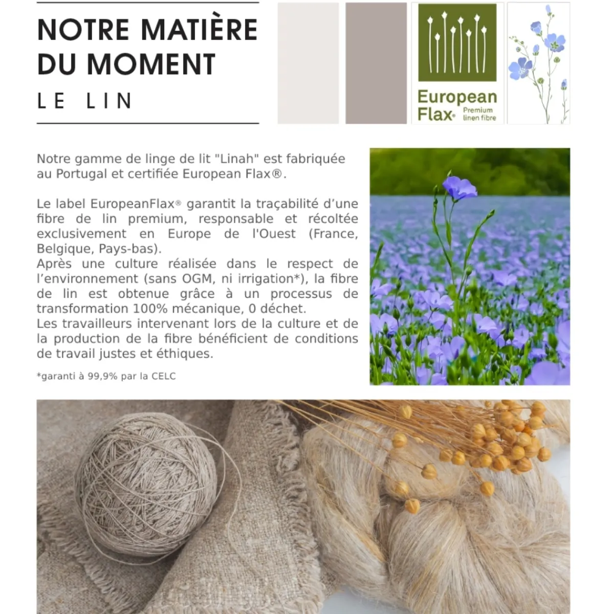 Atmosphera Housses De Couette*Housse de couette "Linah", lin lavé Bleucanard