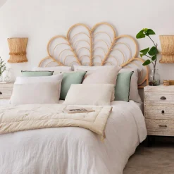 Atmosphera Housses De Couette*Housse de couette "Linah", lin lavé Bleucanard