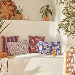 Atmosphera Coussins D'Extérieur|Housses De Coussin*Housse de coussin d'extérieur LAHNA Terracotta Vertfoncé