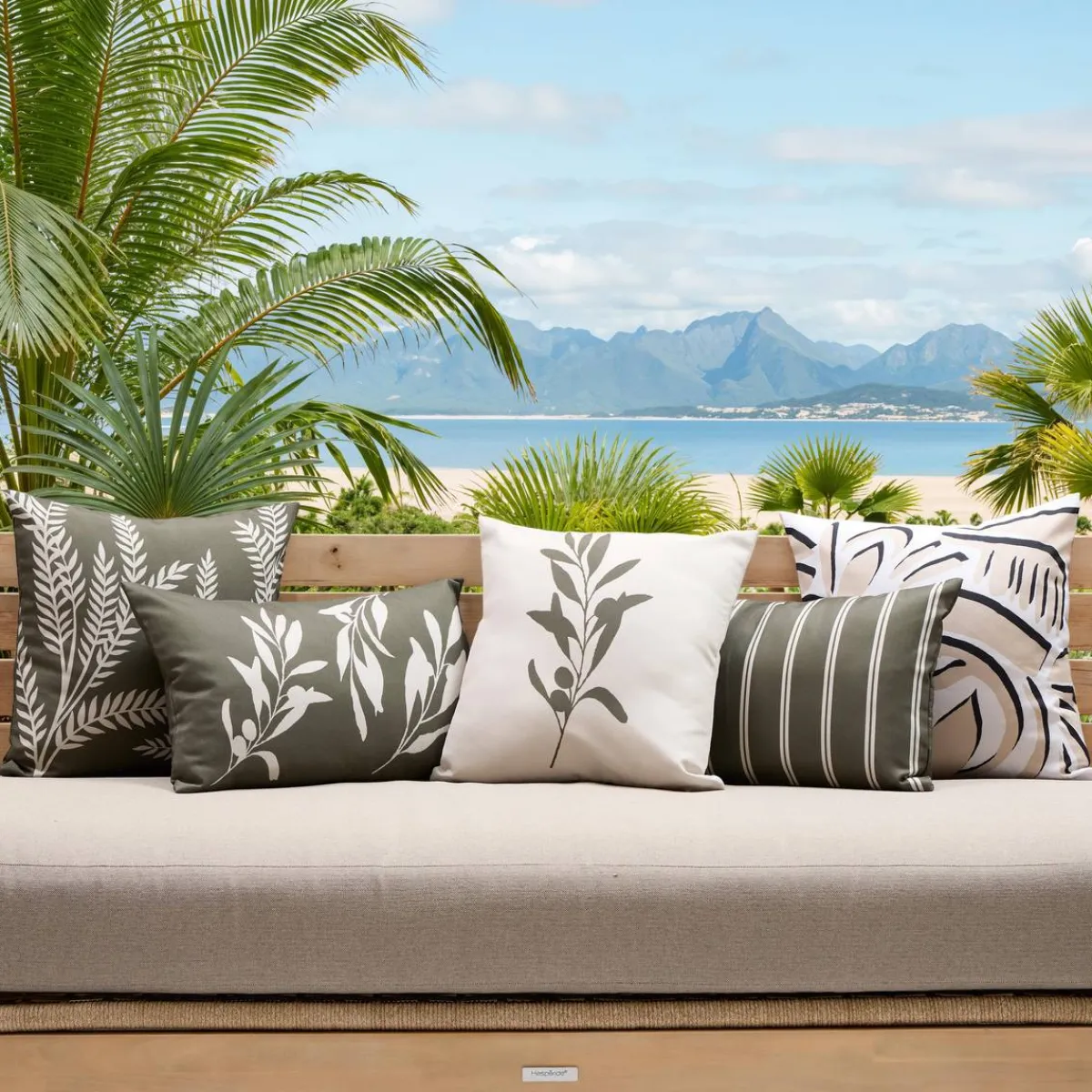 Atmosphera Coussins D'Extérieur|Housses De Coussin*Housse de coussin d'extérieur "Tileo" Vert