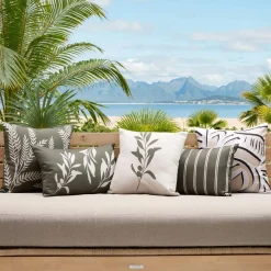 Atmosphera Coussins D'Extérieur|Housses De Coussin*Housse de coussin d'extérieur "Tileo" Vertfoncé