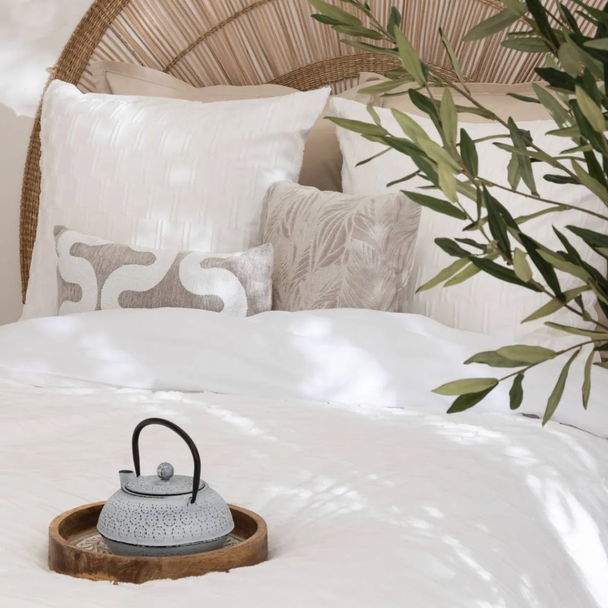 Atmosphera Housses De Coussin*Housse de coussin "Jeni", chenille NoiretBlanc