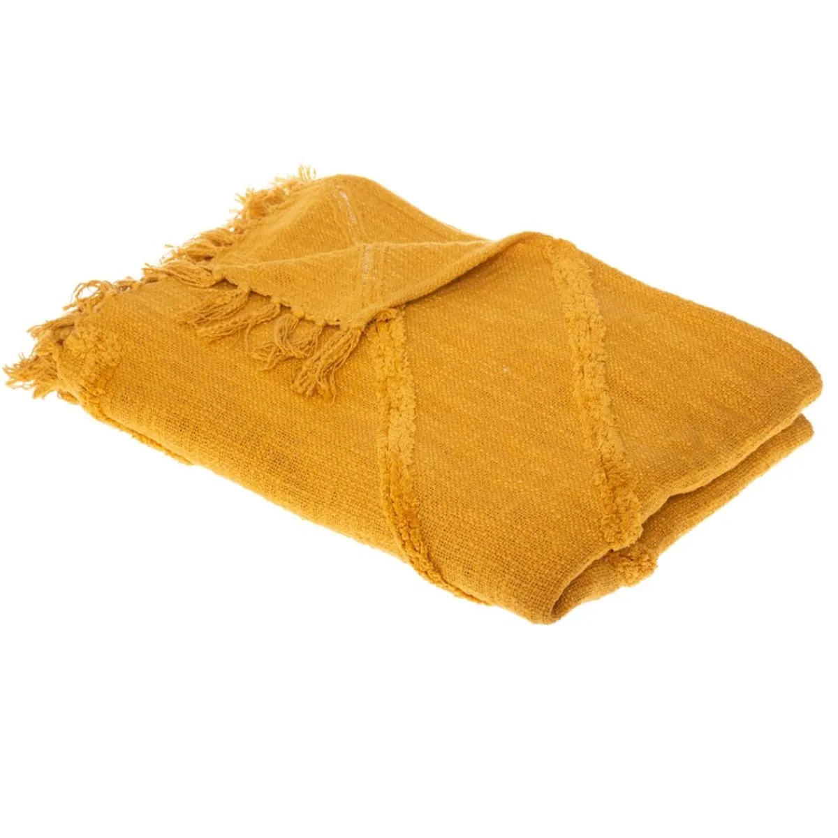 Atmosphera Couvre-Lits, Édredons*Jeté de lit "Inca", coton tufté Beige