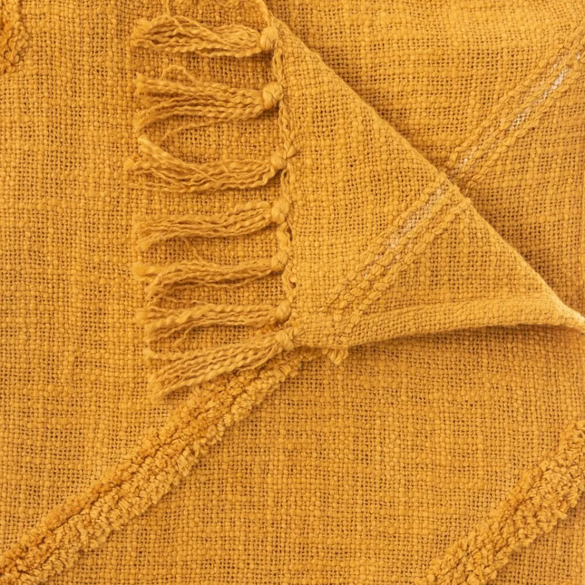 Atmosphera Couvre-Lits, Édredons*Jeté de lit "Inca", coton tufté Beige