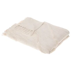 Atmosphera Plaids|Couvre-Lits, Édredons*Jeté de lit "Inca", coton tufté Bleu