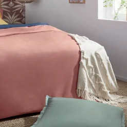 Atmosphera Plaids|Couvre-Lits, Édredons*Jeté de lit "Inca", coton tufté Bleu