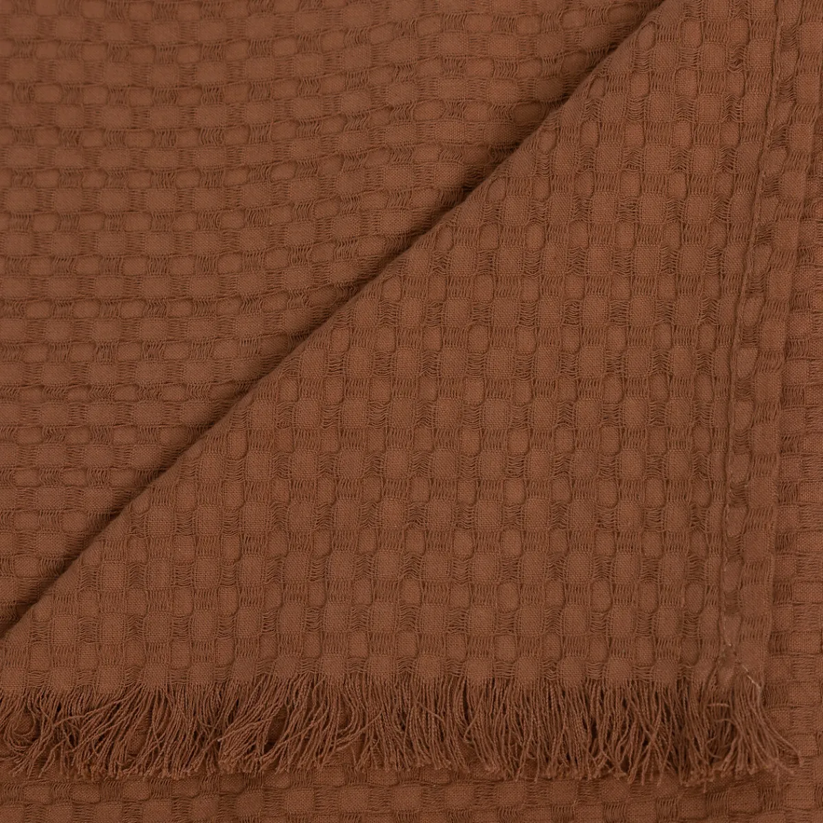 Atmosphera Plaids|Couvre-Lits, Édredons*Jeté de lit "Widdy", coton Beige