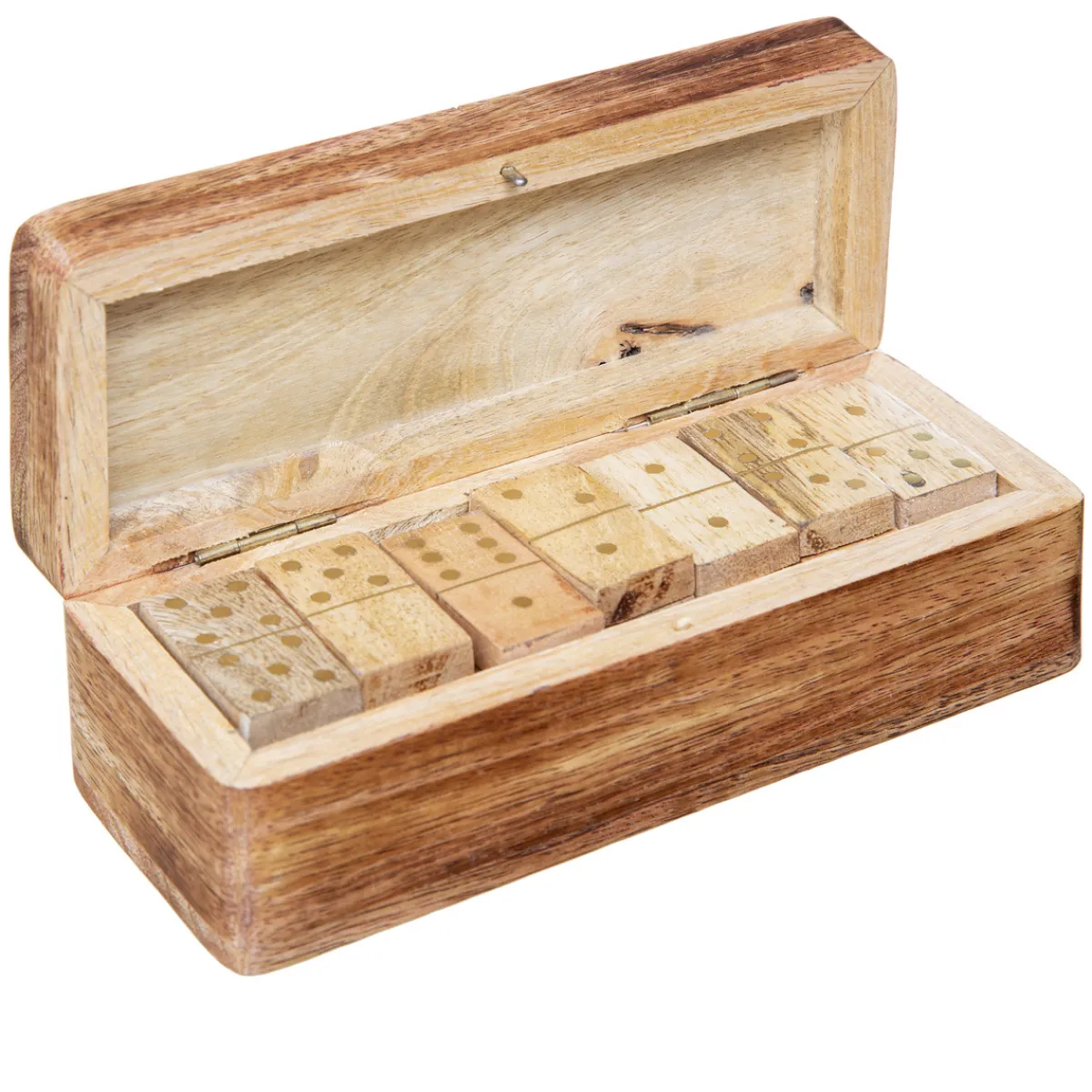 Atmosphera Jeux De Société*Jeu domino, manguier, 16x5 cm Boisnaturel