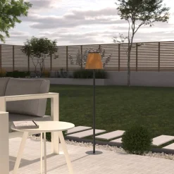 Atmosphera Lampes D'Extérieur|Eclairage D'Extérieur*Lampadaire d'extérieur KESY solaire Beige Blanc