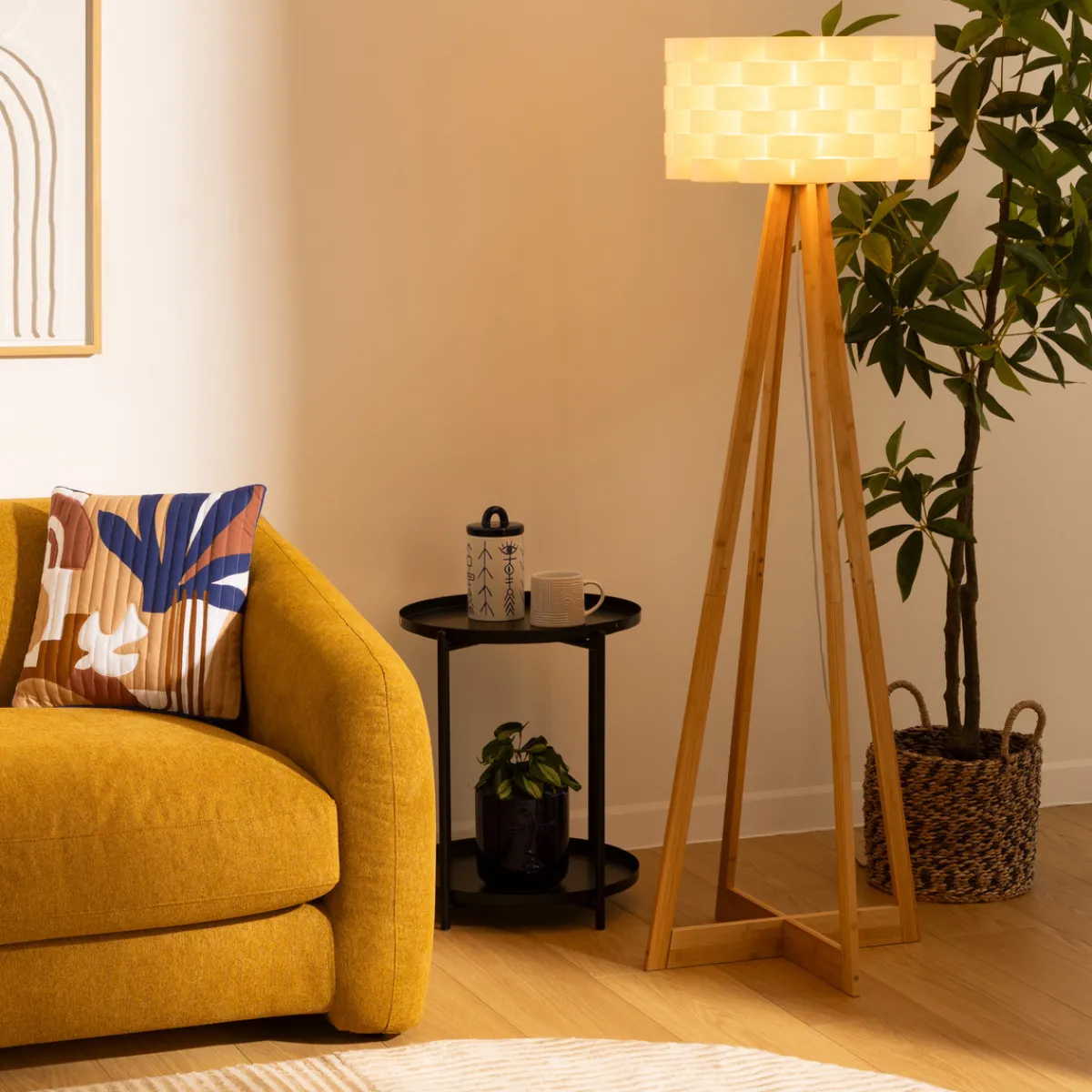 Atmosphera Lampadaires Droits*Lampadaire "Moki" Blanc