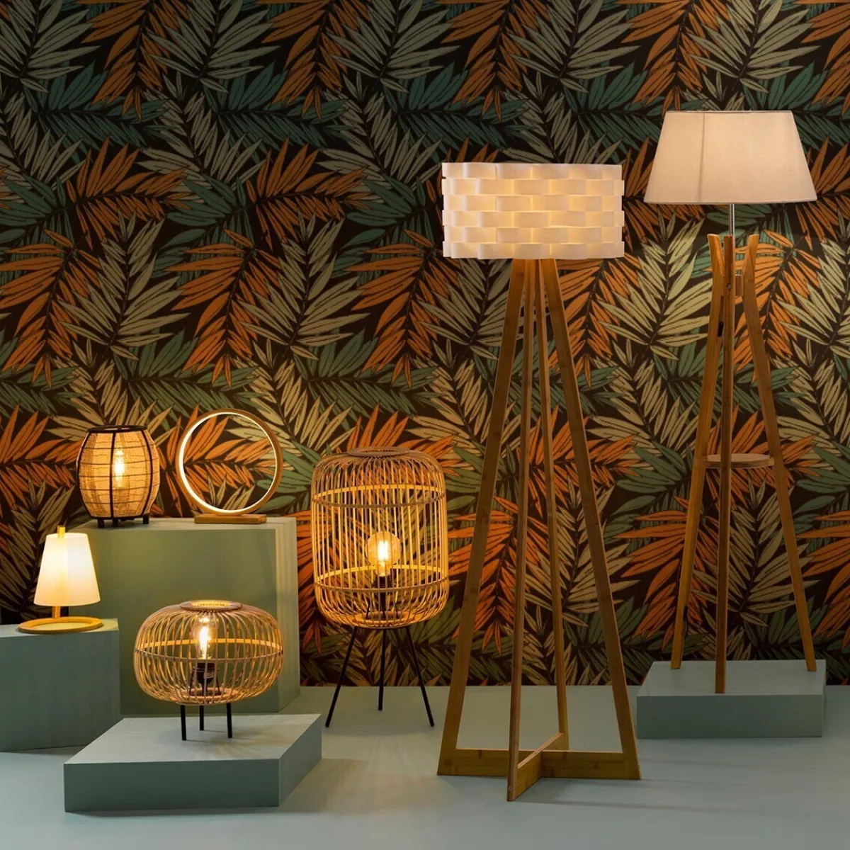 Atmosphera Lampadaires Droits*Lampadaire "Moki" Blanc