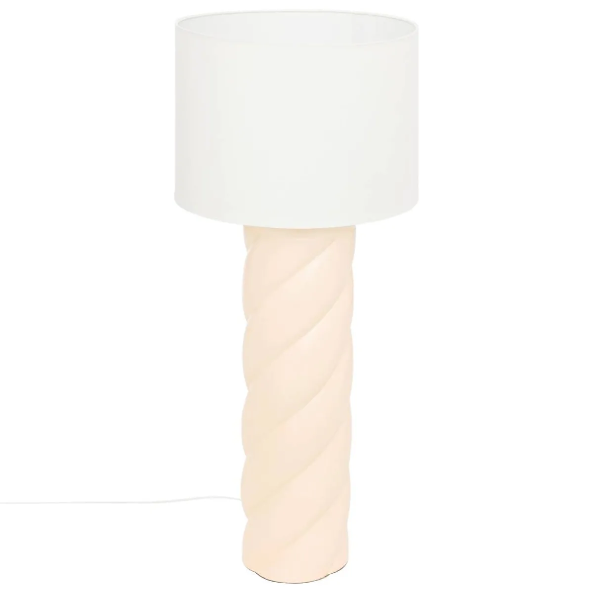 Atmosphera Lampadaires Droits*Lampadaire "Noly", céramique Blanc