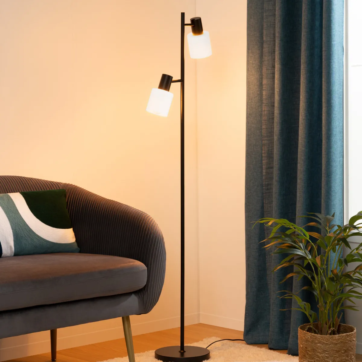 Atmosphera Lampadaires Droits*Lampadaire "Tais" Beige