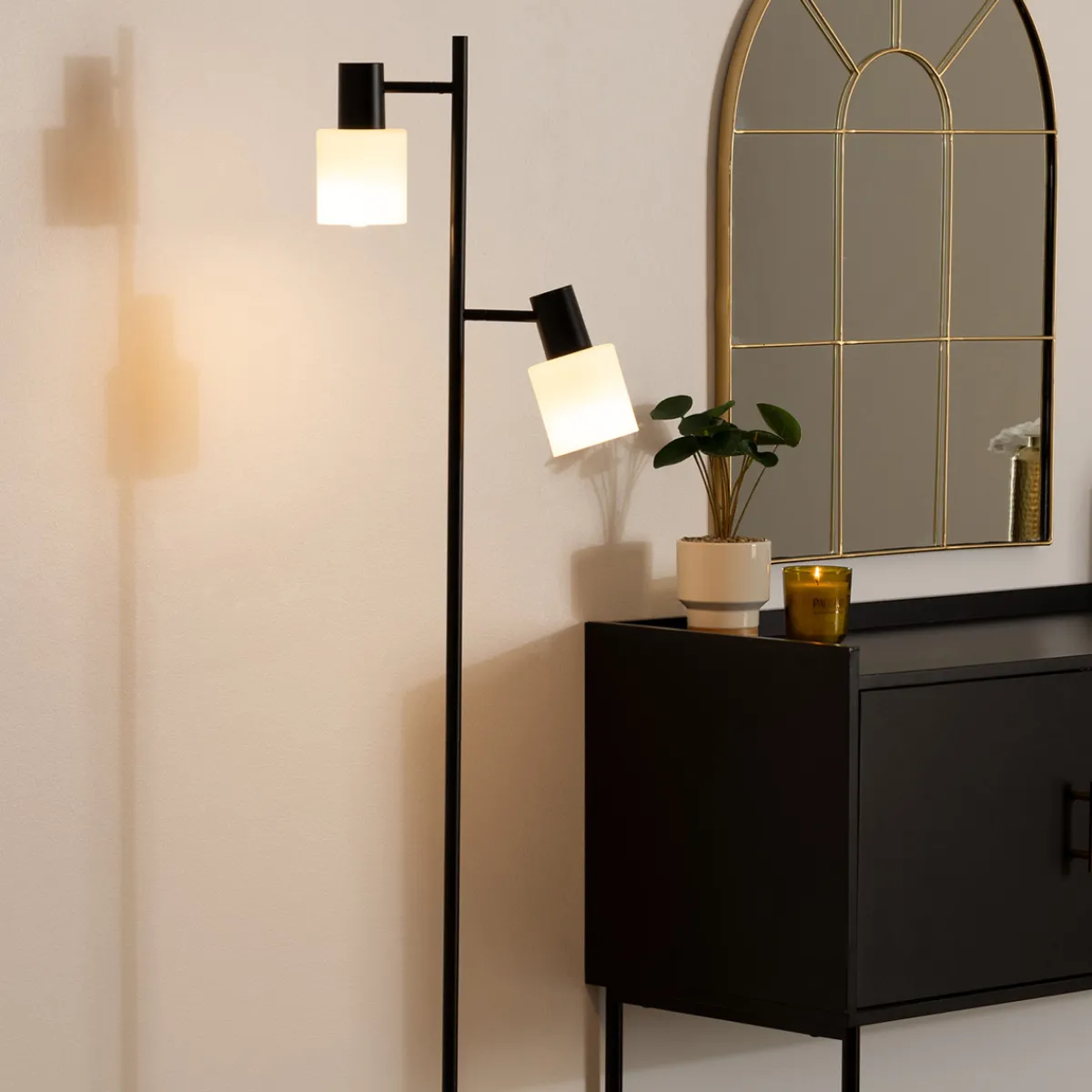 Atmosphera Lampadaires Droits*Lampadaire "Tais" Beige