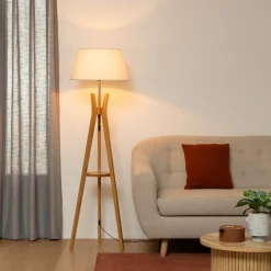 Atmosphera Lampadaires Trépieds*Lampadaire trépied "Kalo" Blancivoire