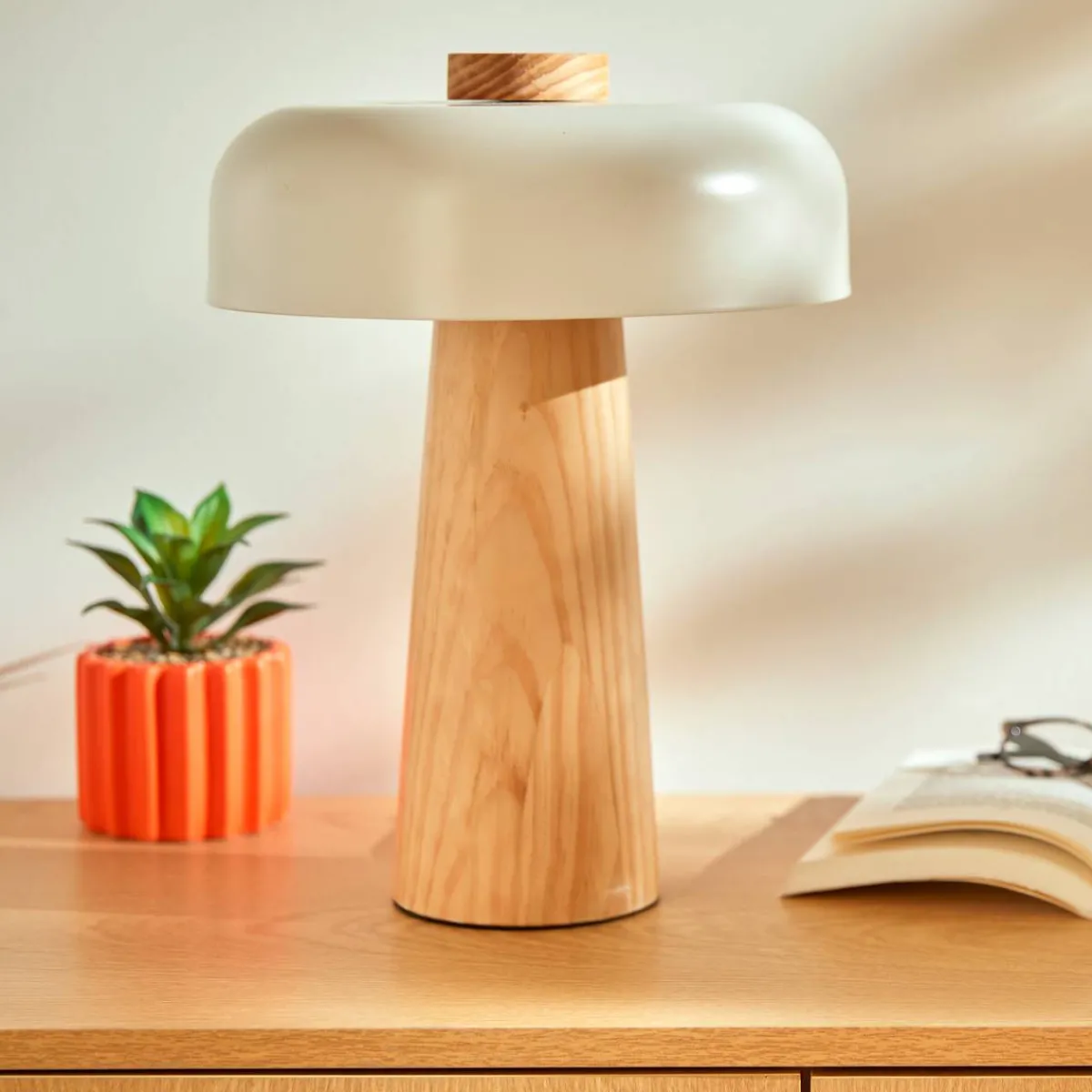 Atmosphera Lampes De Table*Lampe champignon Secteur "Pola" Noir