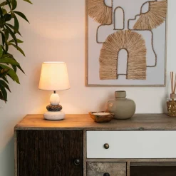 Atmosphera Lampes De Chevet*Lampe "Clary", céramique Beige