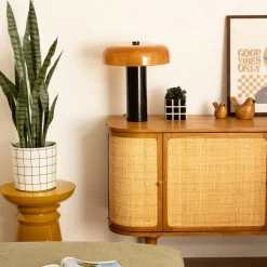 Atmosphera Lampes De Table*Lampe cylindrique "Jody" Marron
