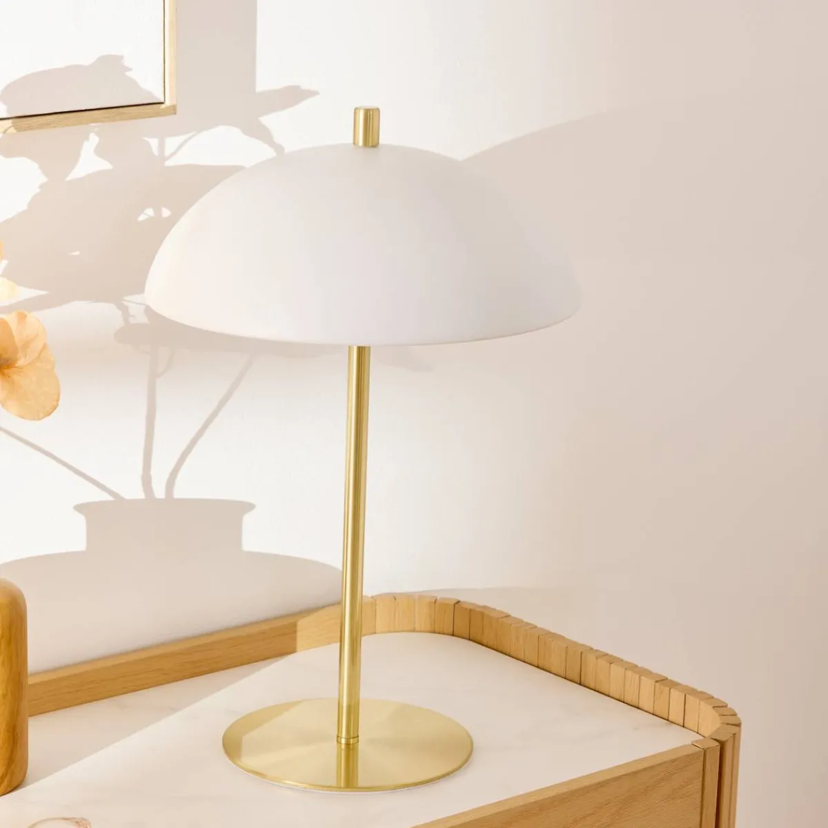 Atmosphera Lampes De Table*Lampe "Delcia" Blanc