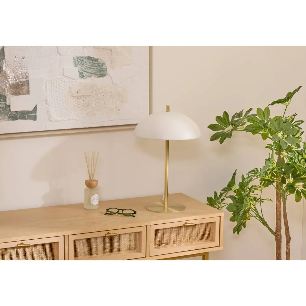 Atmosphera Lampes De Table*Lampe "Delcia" Blanc