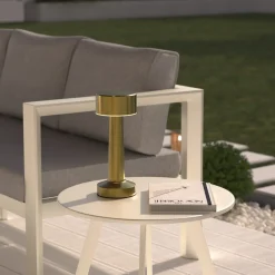 Atmosphera Lampes D'Extérieur|Eclairage D'Extérieur*Lampe d'extérieur HALTO rechargeable USB Doré Noir