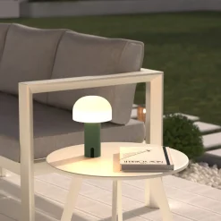 Atmosphera Lampes D'Extérieur|Eclairage D'Extérieur*Lampe d'extérieur JANY rechargeable USB Vert olive & Noir Grisgraphite