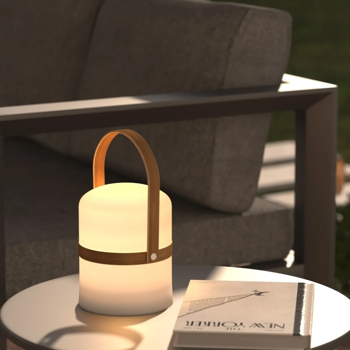Atmosphera Lampes D'Extérieur|Eclairage D'Extérieur*Lampe d'extérieur JERTA à pile Gris Marroncaramel