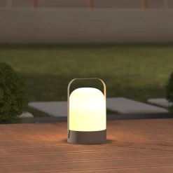 Atmosphera Lampes D'Extérieur|Eclairage D'Extérieur*Lampe d'extérieur JERTA à pile Gris Marroncaramel