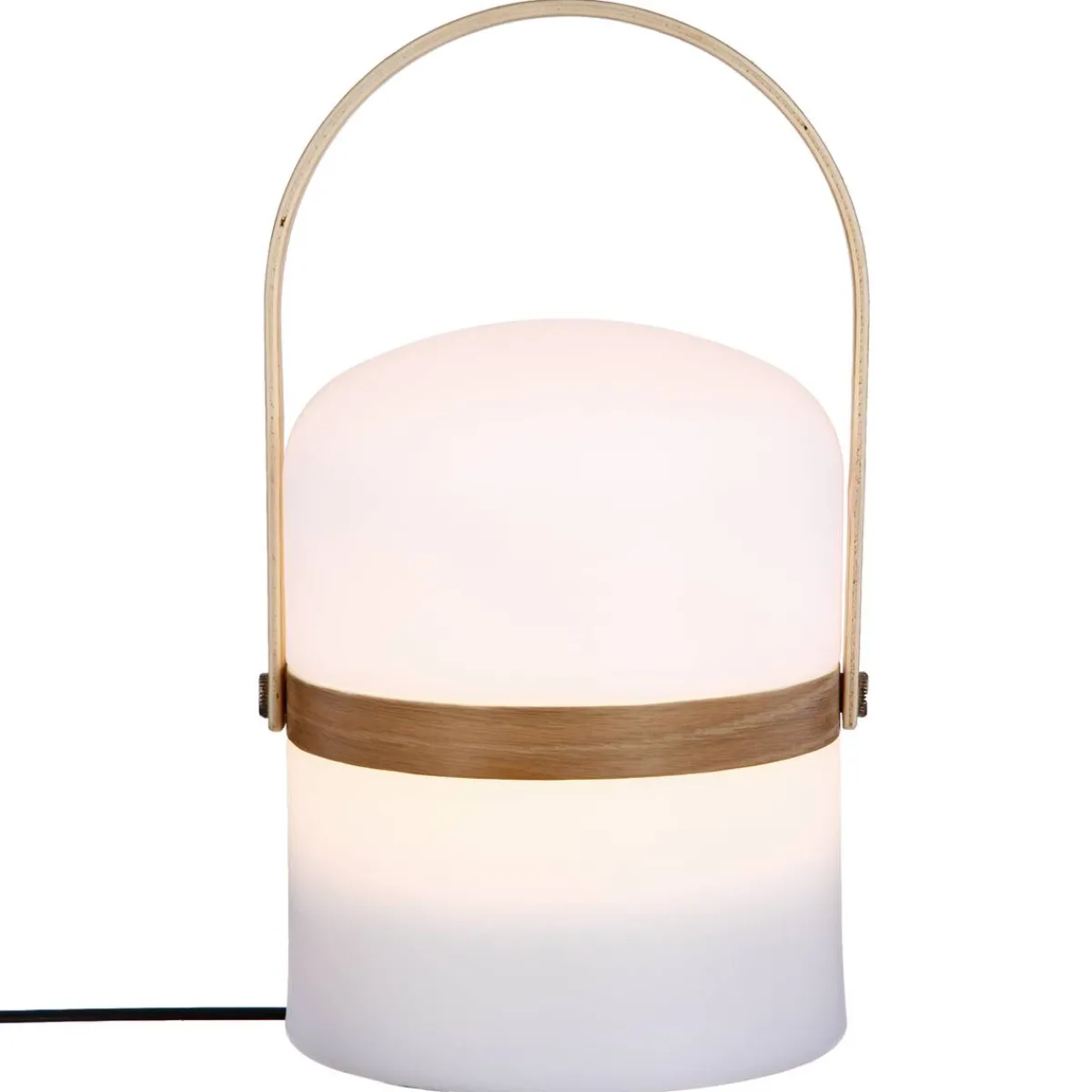 Atmosphera Lampes D'Extérieur|Eclairage D'Extérieur*Lampe d'extérieur KIARA rechargeable USB avec anse en bois Blanc