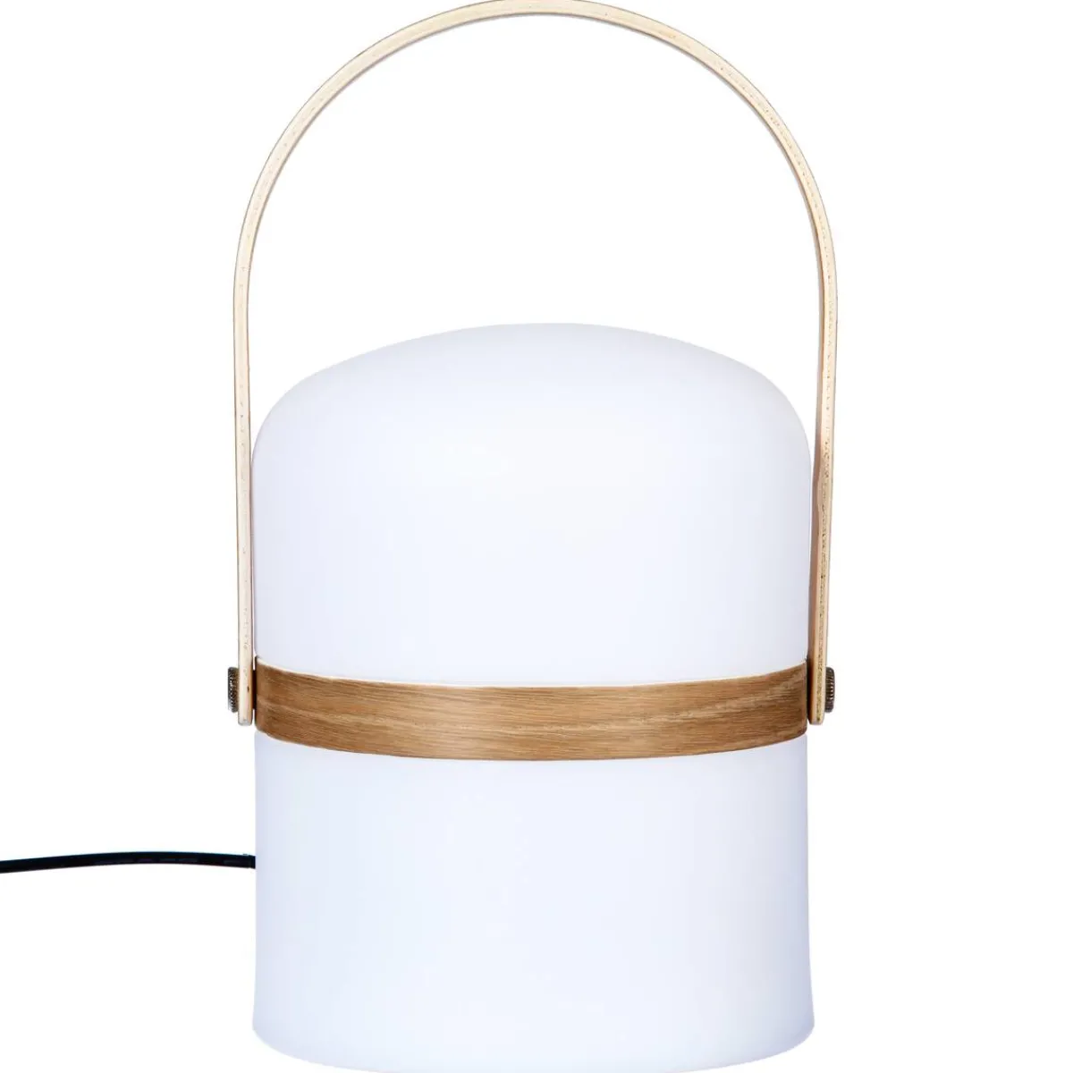 Atmosphera Lampes D'Extérieur|Eclairage D'Extérieur*Lampe d'extérieur KIARA rechargeable USB avec anse en bois Blanc