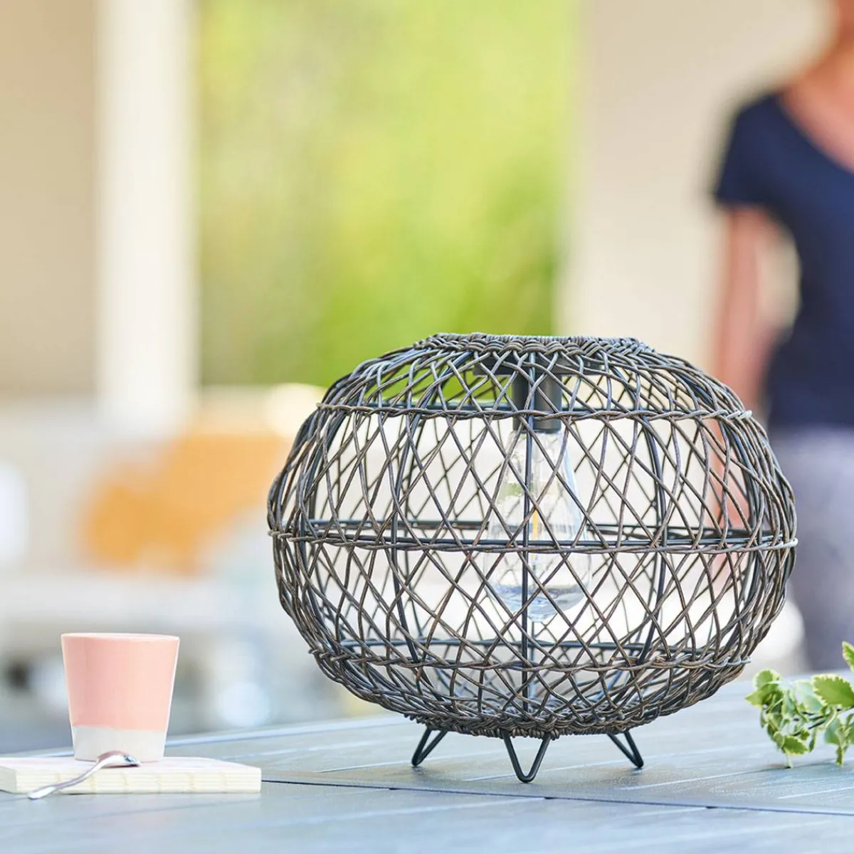 Atmosphera Lampes Solaires*Lampe d'extérieur solaire boule Noir Modèle1