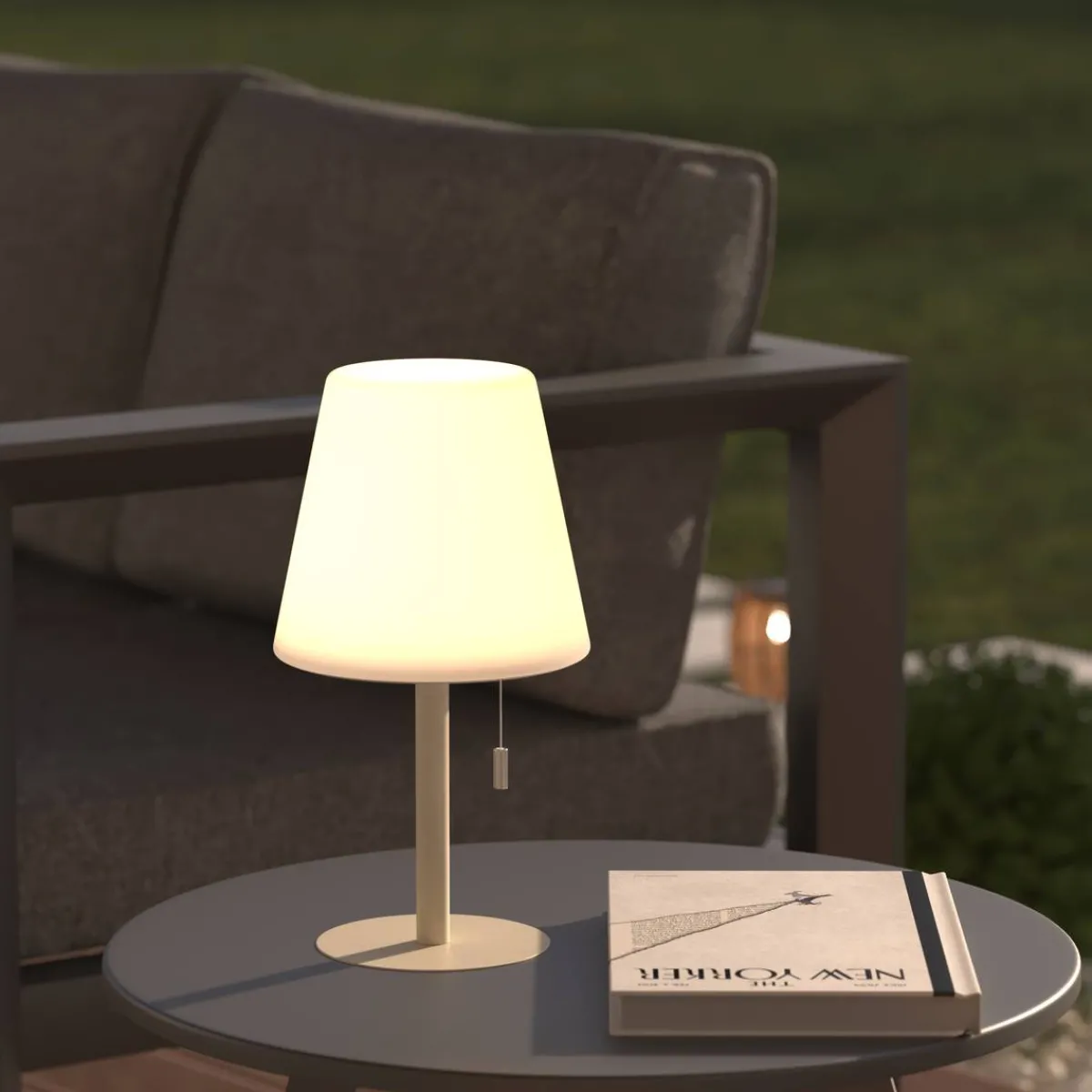 Atmosphera Lampes D'Extérieur*Lampe d'extérieur ZACK rechargeable USB Argile Argent