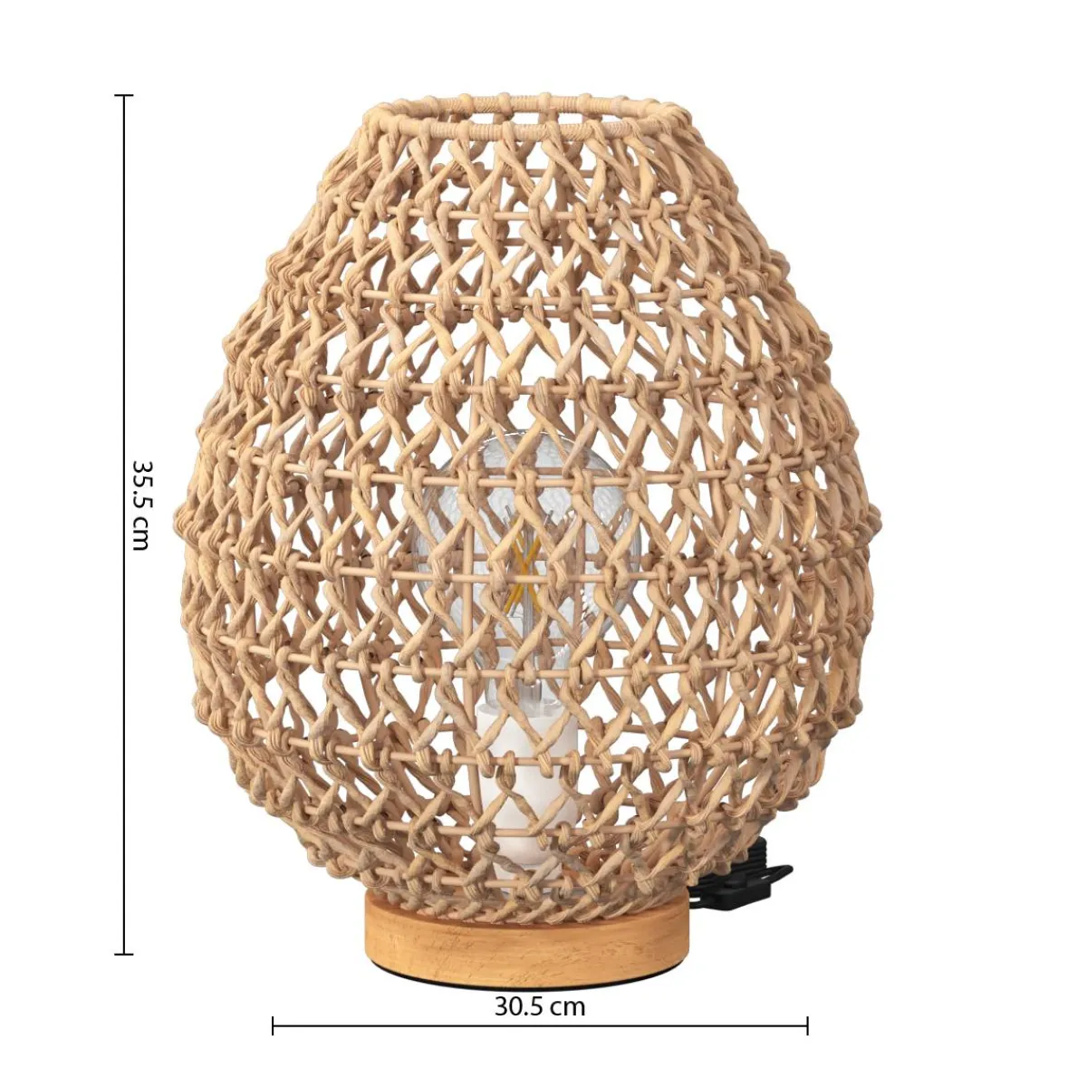 Atmosphera Lampes De Table*Lampe "Etel" Beige