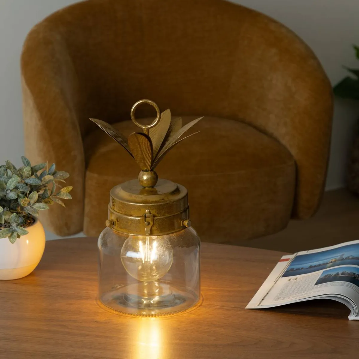 Atmosphera Lampes Led*Lampe LED "Ananas" Gris