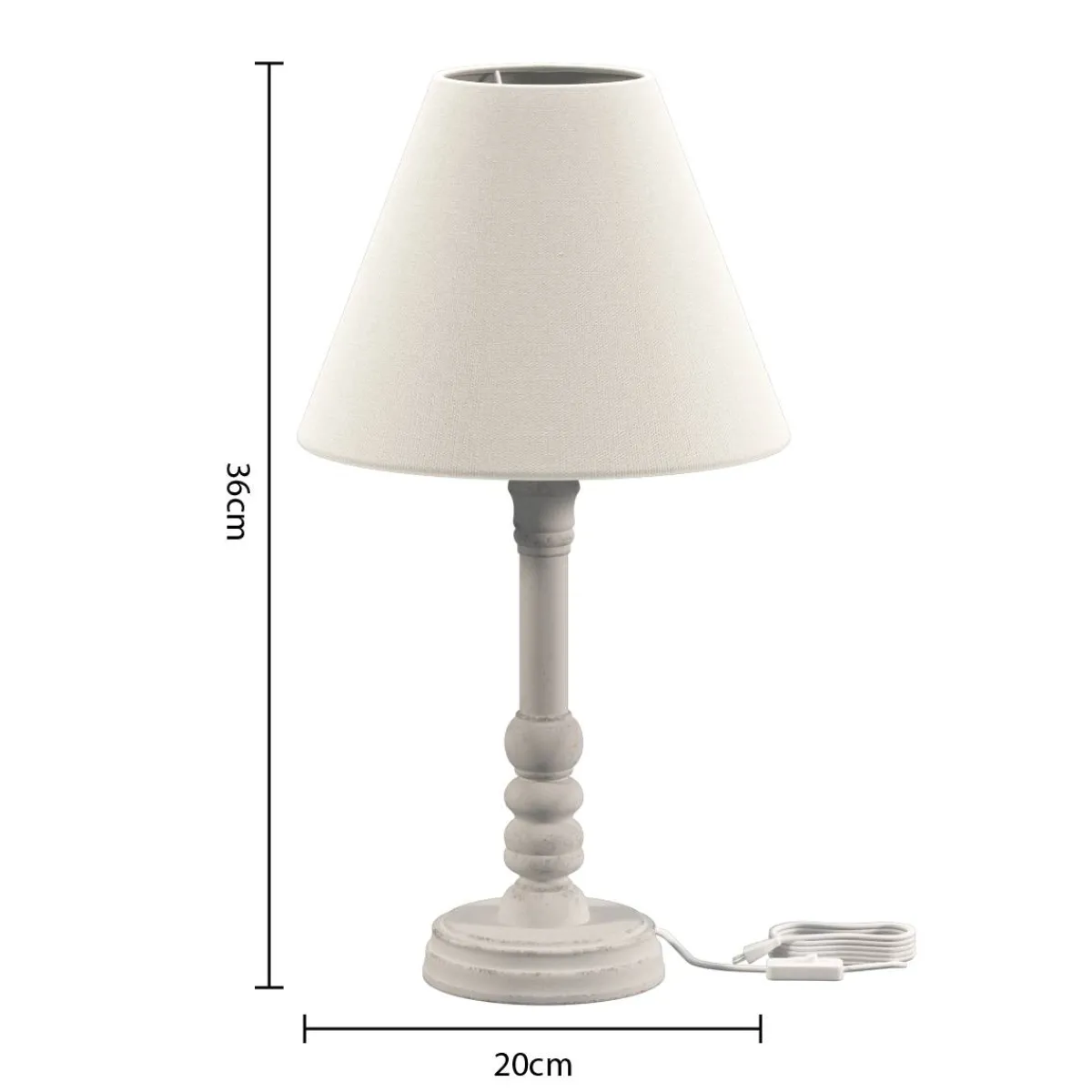 Atmosphera Lampes De Chevet*Lampe "Leo" Gris