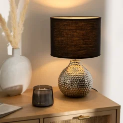 Atmosphera Lampes De Chevet*Lampe "Mozo", céramique Blancbrillant