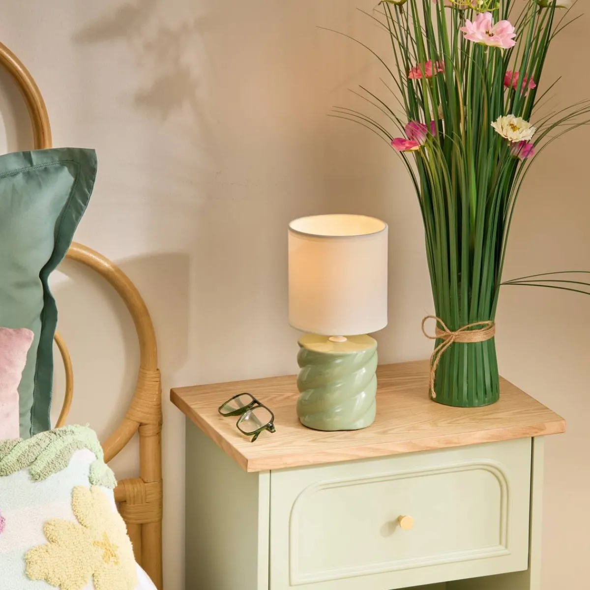 Atmosphera Lampes De Table*Lampe "Noly" Blanc
