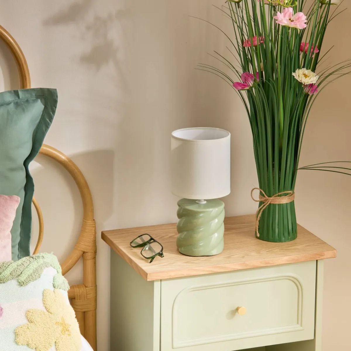 Atmosphera Lampes De Table*Lampe "Noly" Blanc