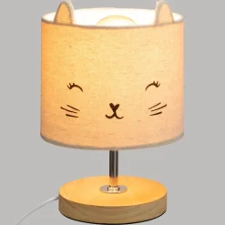 Atmosphera Luminaires*Lampe à poser enfant chat "Toxey" Ocre