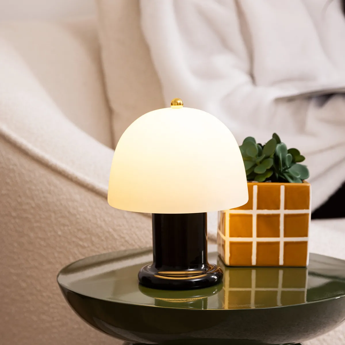 Atmosphera Lampes Led*Lampe à poser LED "Rick" Jaune