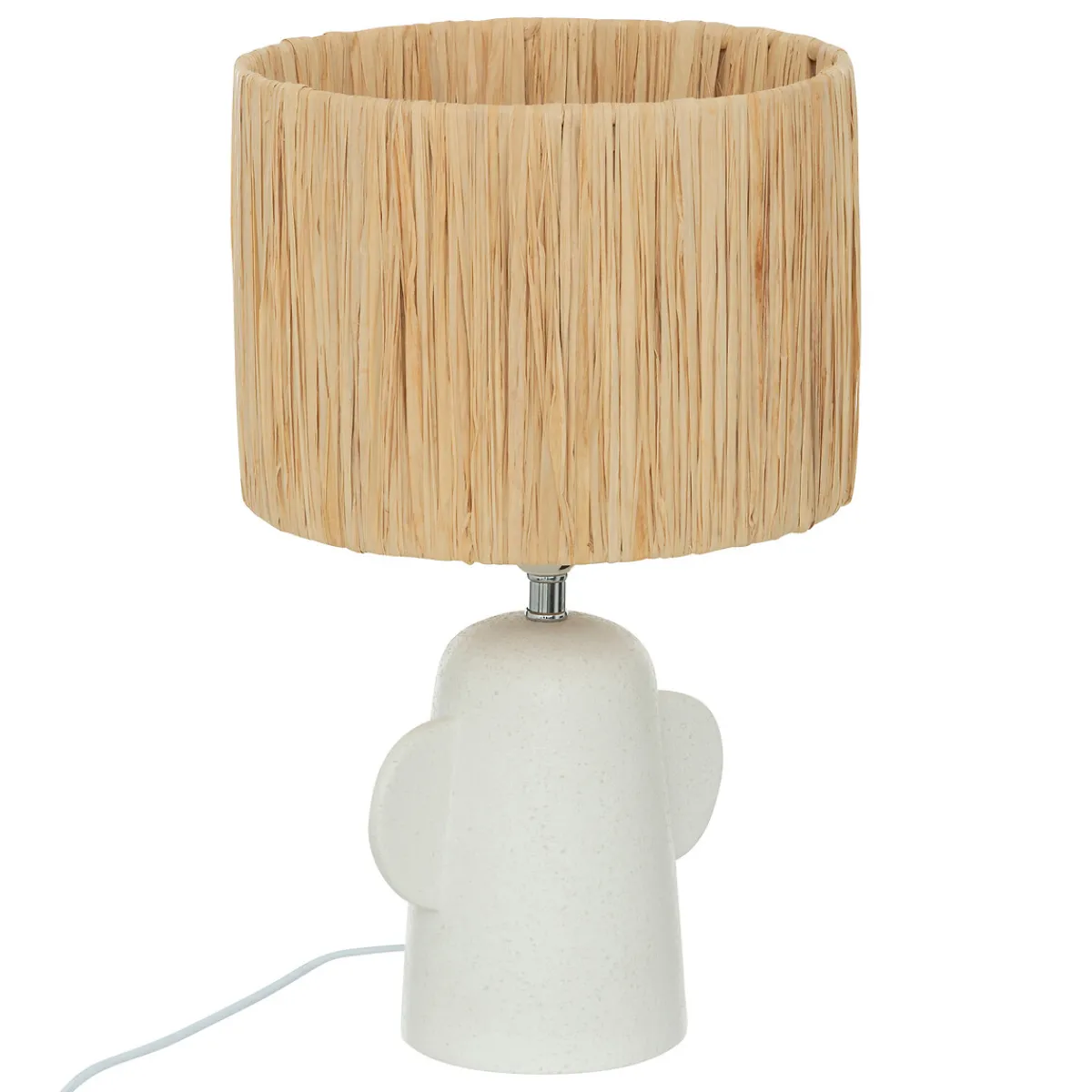 Atmosphera Lampes De Table|Lampes De Chevet*Lampe "Raia" Blanc