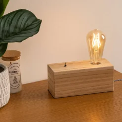 Atmosphera Lampes De Chevet*Lampe socle "Tibu" NoiretBlanc
