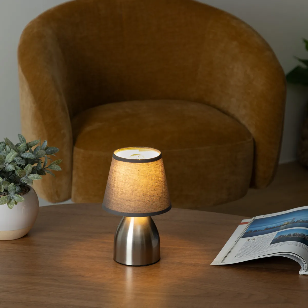 Atmosphera Lampes De Chevet*Lampe tactile "Sorba" Blancmat