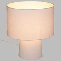 Atmosphera Lampes De Chevet*Lampe tissu "Eira" Blanc